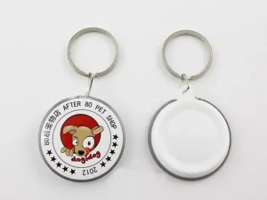 Plastik Arkalıklı Buton Anahtarlık (44mm)