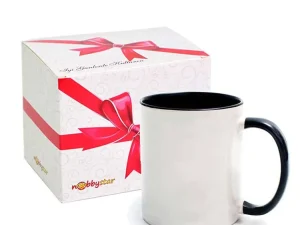 malzeme_34 İçi ve Kulpu Siyah Standart Porselen Kupa