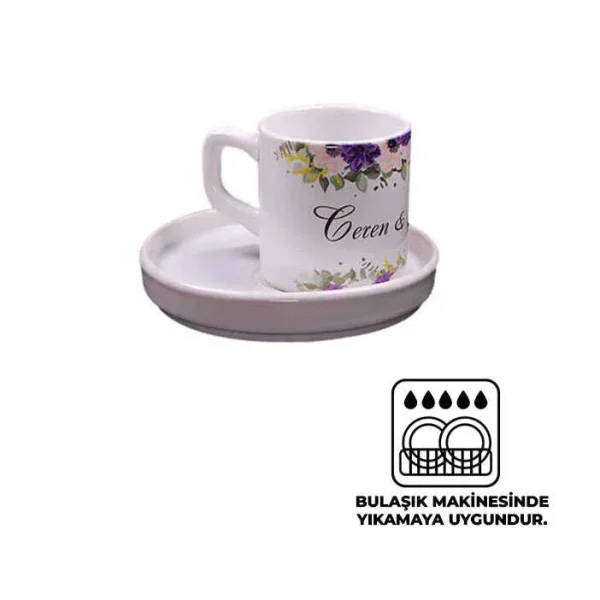 Seramik Kahve Fincanı (Beyaz Tabaklı)