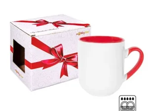 malzeme_128 Elit Beyaz Kupa (Kırmızı)