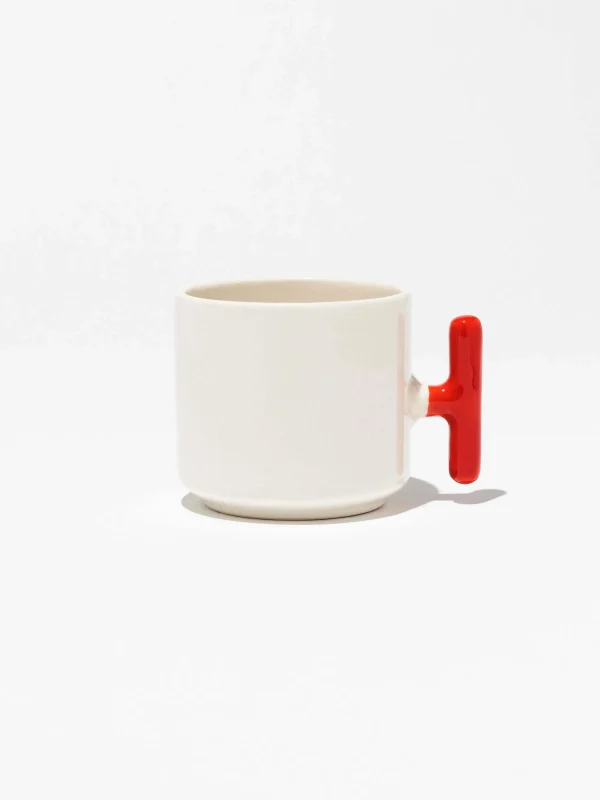 malzeme_94 Seramik T Kulp Kırmızı Kupa